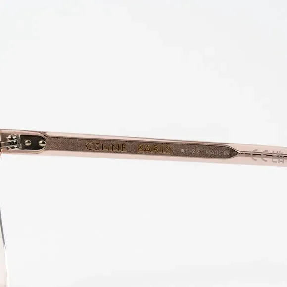 Celine THIN Women Eyeglasses Shiny Rose Demo Square CL50058I 074 BRAND NEW - Picture 5 of 9